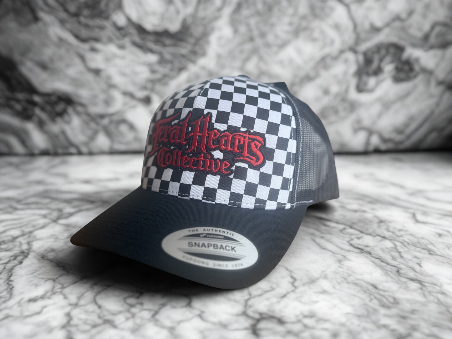 Red Checkerboard Trucker